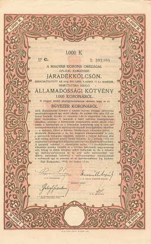 Hungary - Kingdom of Hungary - 1,000 and 10,000 Kronen